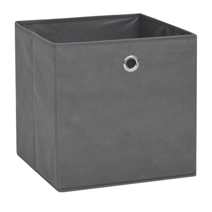 Storage Box Set of 10 Grey Non-woven fabric 12.6x12.6x12.6 in