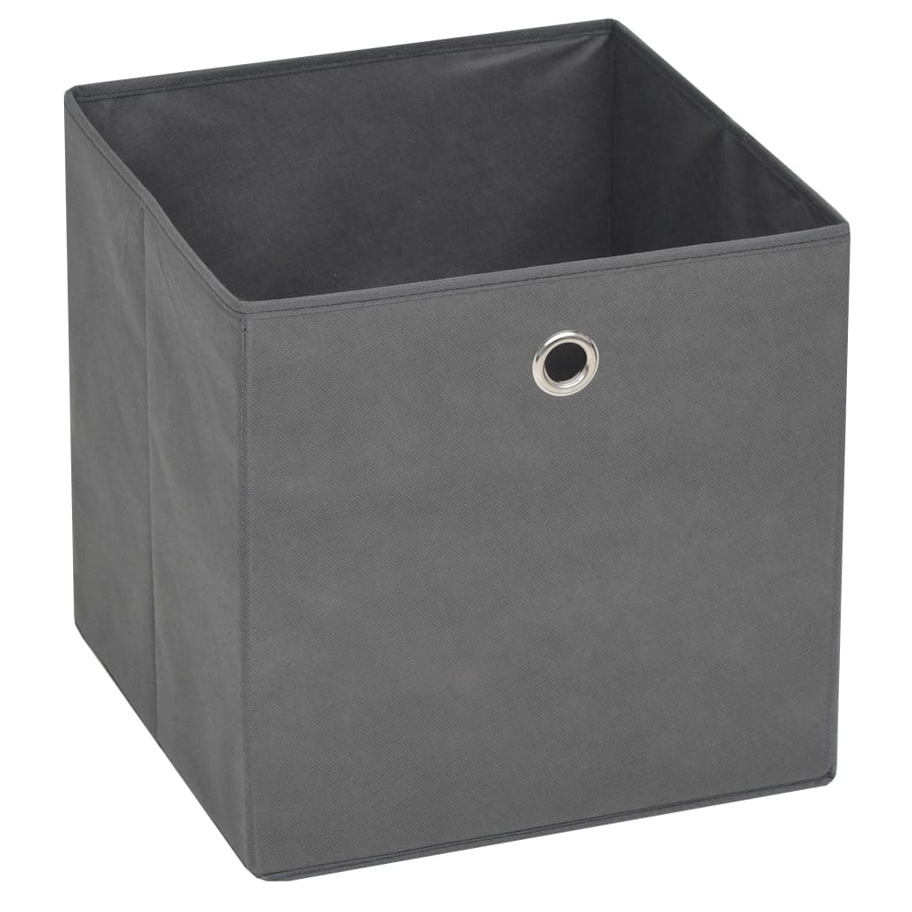 Storage Box Set of 10 Grey Non-woven fabric 12.6x12.6x12.6 in