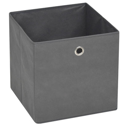 Storage Box Set of 10 Grey Non-woven fabric 12.6x12.6x12.6 in