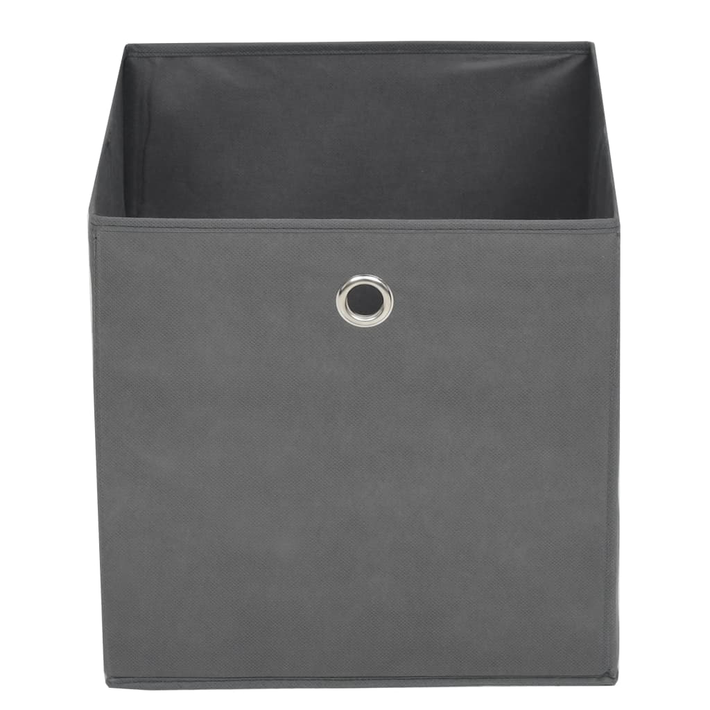 Storage Box Set of 10 Grey Non-woven fabric 12.6x12.6x12.6 in