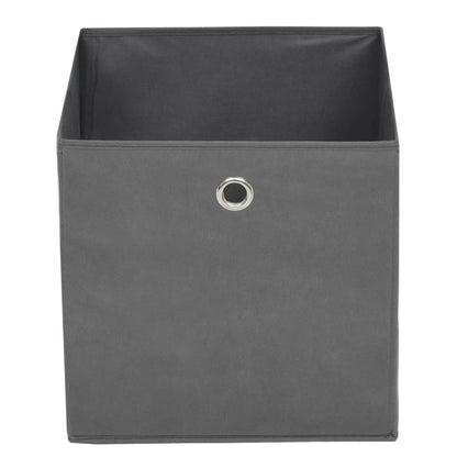 Storage Box Set of 10 Grey Non-woven fabric 12.6x12.6x12.6 in