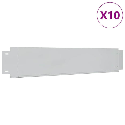274902 vidaXL Lawn Fence 10 pcs Galvanised Steel 100x20 cm (2x142668)