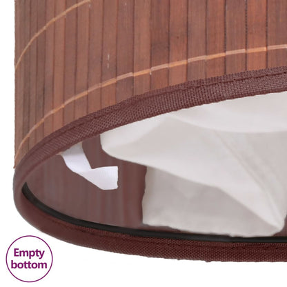 Bamboo Laundry Bin Round Brown