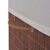 Bamboo Laundry Bin Rectangular Brown