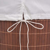 Bamboo Laundry Bin Oval Brown