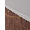 Bamboo Laundry Bin Rectangular Brown