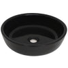 Basin Ceramic Round Black 42x12 cm