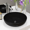 Basin Ceramic Round Black 42x12 cm