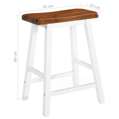 Bar Stools 2 pcs Solid Wood