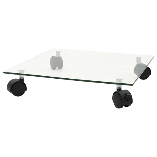 Plant Roller | Set of 2 | Transparent | Tempered Glass | 35 x 35 cm