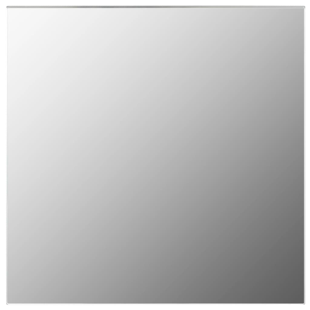 7 Piece Wall Mirror Set Square Glass