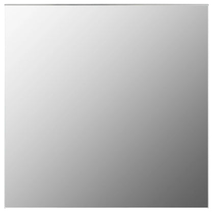 7 Piece Wall Mirror Set Square Glass