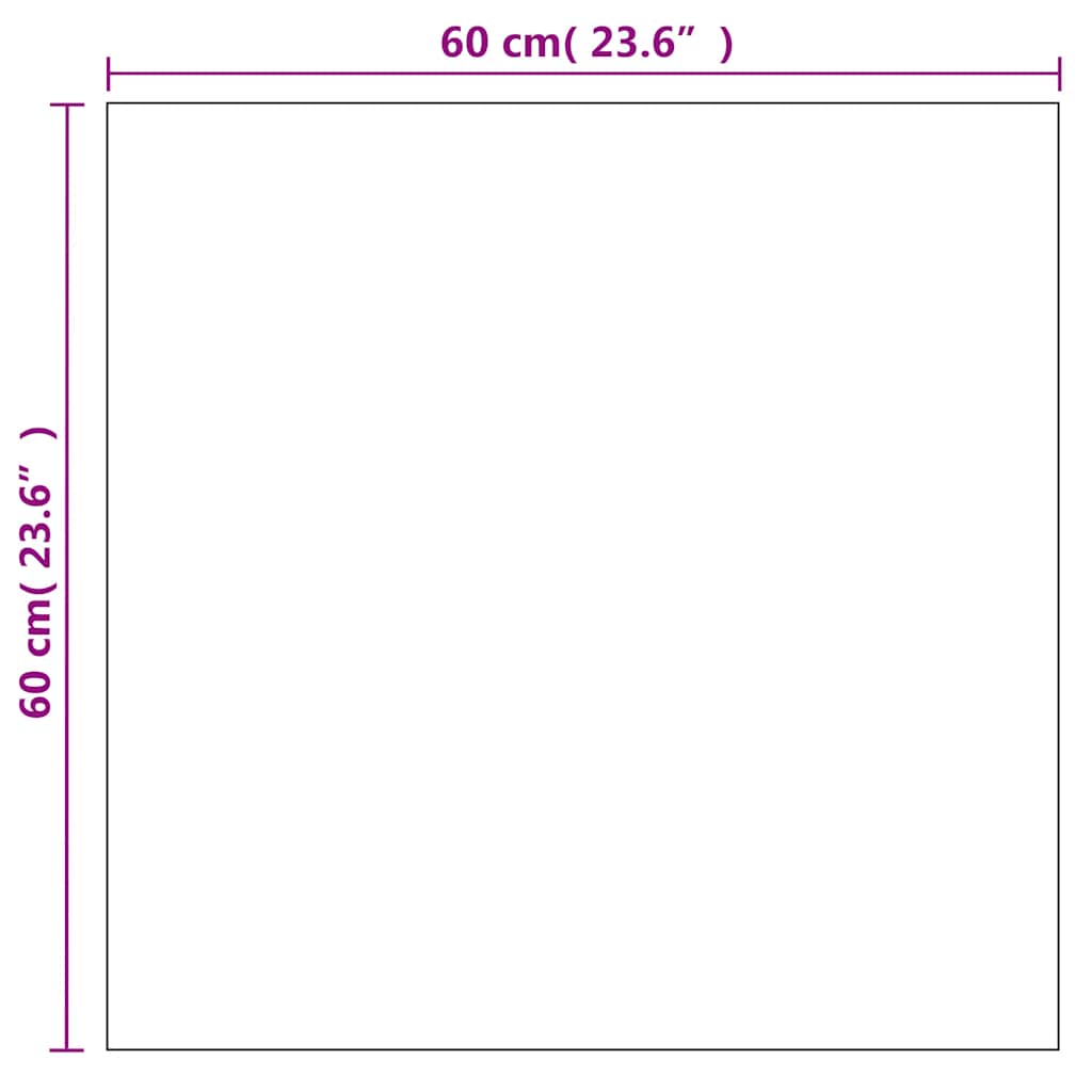 Wall Mirror 23.6"x23.6" Square Glass