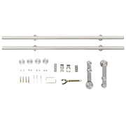 Sliding Door Hardware Kit 183 cm Stainless Steel Silver