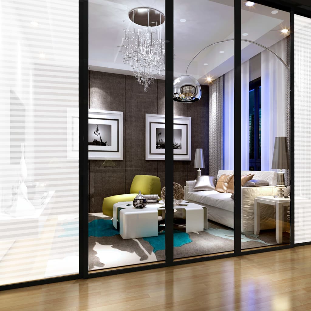 Window Film Frosted Stripes Design 0.9x10 m PVC