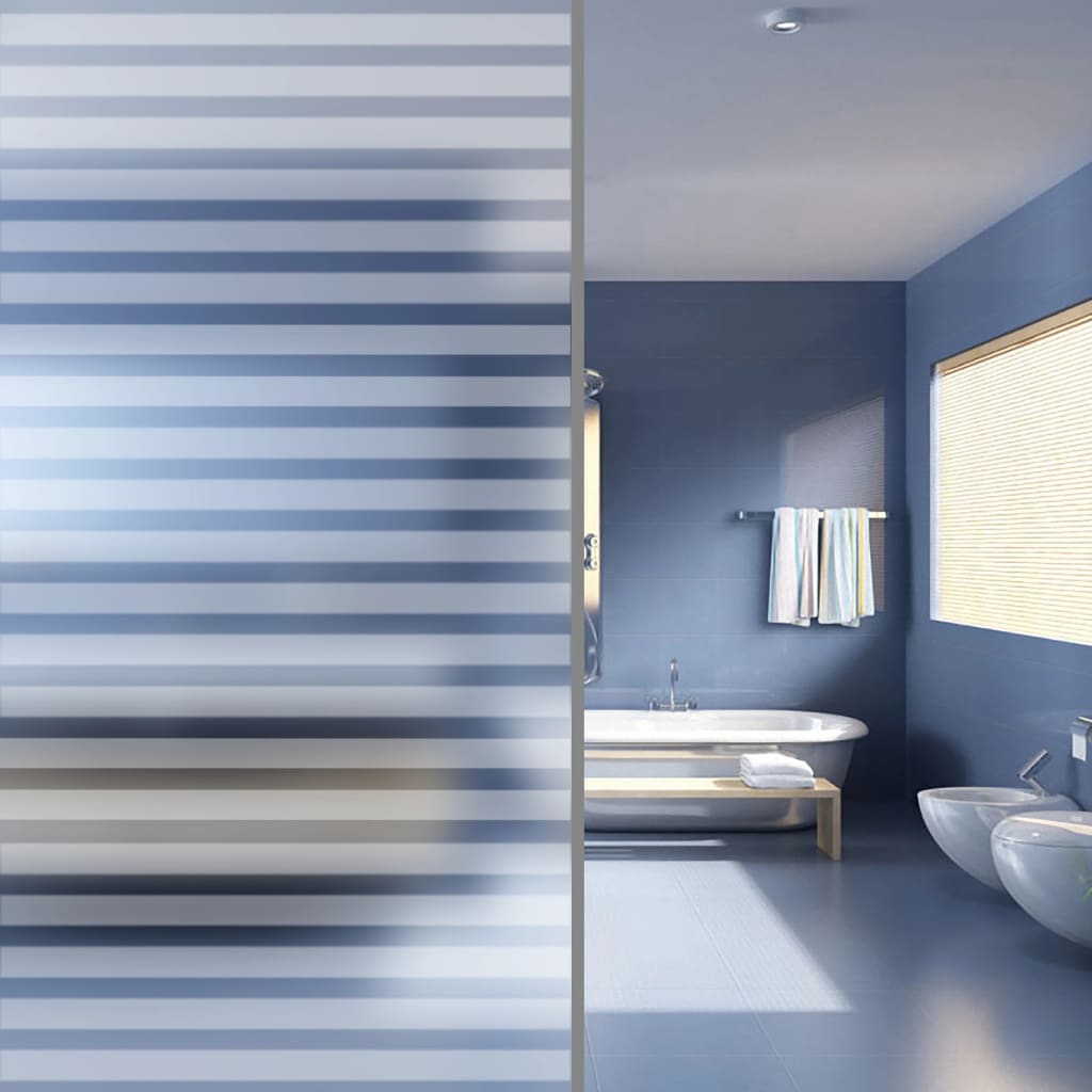 Window Film Frosted Stripes Design 0.9x10 m PVC