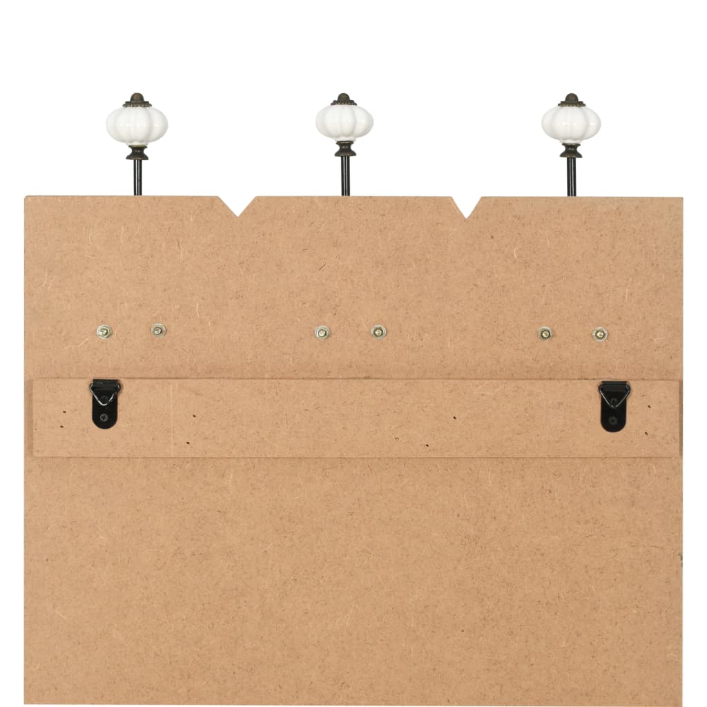 Wall-mounted Coat Rack with 6 Hooks 120x40 cm LIVE LIFE