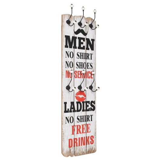 Coat Rack | Multicolour | MDF board | 120x40 cm | Coat Rack | Rectangular