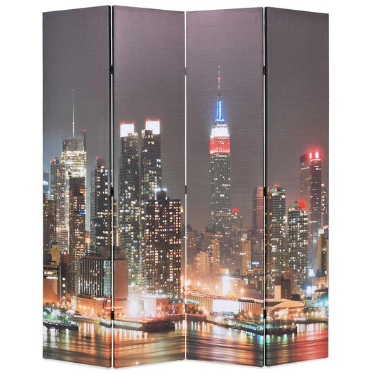 Folding Room Divider 160x170 cm New York by Night