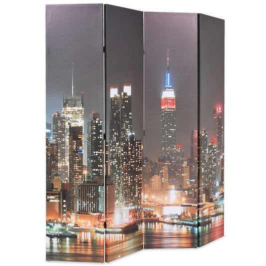 Folding Room Divider 160x170 cm New York by Night