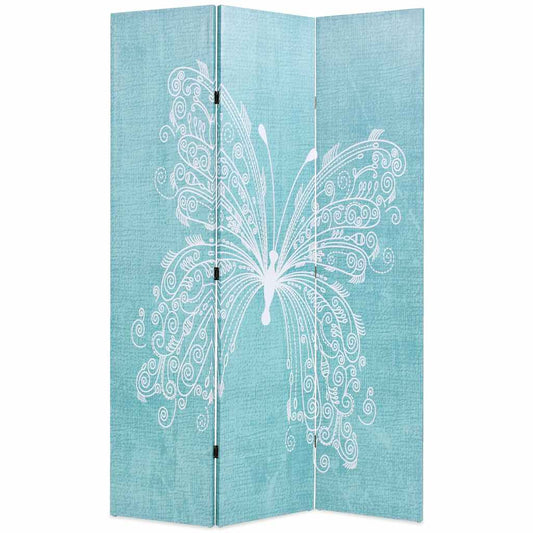 Folding Room Divider 120x170 cm Butterfly Blue