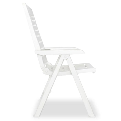 Garden Chair | Set of 2 | White | Plastic | Standard | Foldable