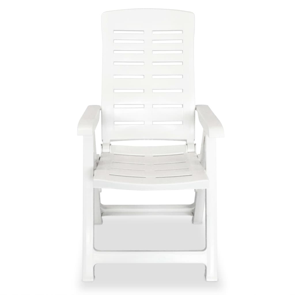 Garden Chair | Set of 2 | White | Plastic | Standard | Foldable