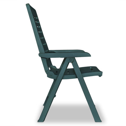 Garden Chair | Set of 2 | Green | Plastic | Standard | Foldable