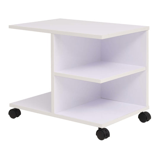 Rolling Shelf | White | Engineered wood with melamine finish | Compact