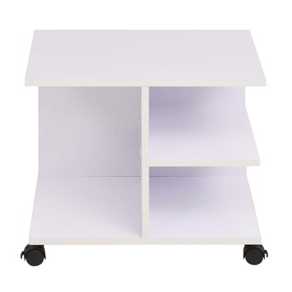 Rolling Shelf 50x35x42 cm White