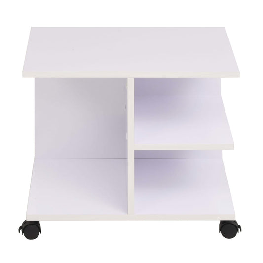 Rolling Shelf | White | Engineered wood with melamine finish | Compact