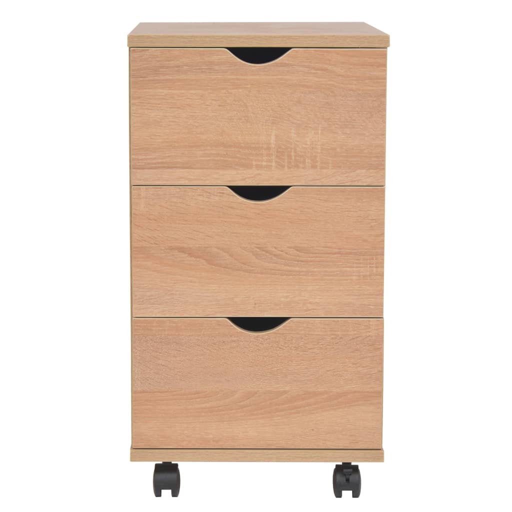 Drawer Unit | Oak | Engineered wood, Plastic | 33 x 45 x 60 cm | Rollable