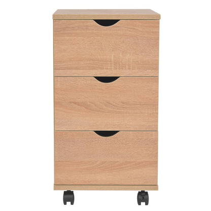 Drawer Unit | Oak | Engineered wood, Plastic | 33 x 45 x 60 cm | Rollable
