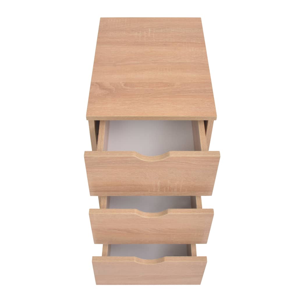 Drawer Unit | Oak | Engineered wood, Plastic | 33 x 45 x 60 cm | Rollable