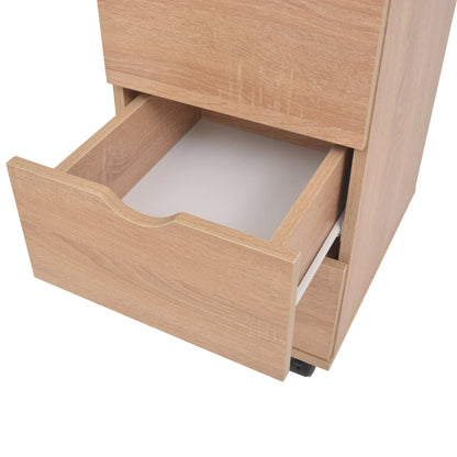 Drawer Unit | Oak | Engineered wood, Plastic | 33 x 45 x 60 cm | Rollable