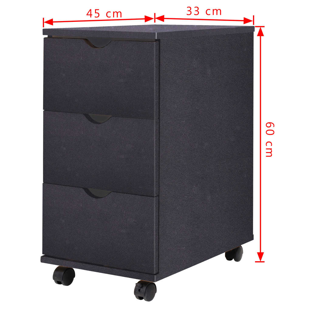 Drawer Unit | Black | Engineered wood, plastic | Medium | Rollable
