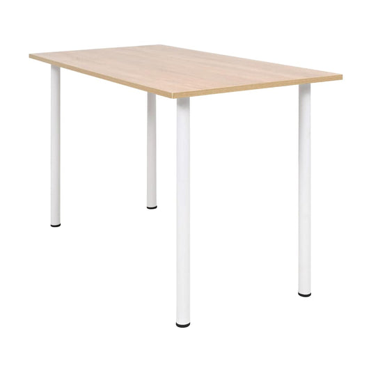Dining Table | Oak and White | Engineered wood, Steel | Medium | Durable