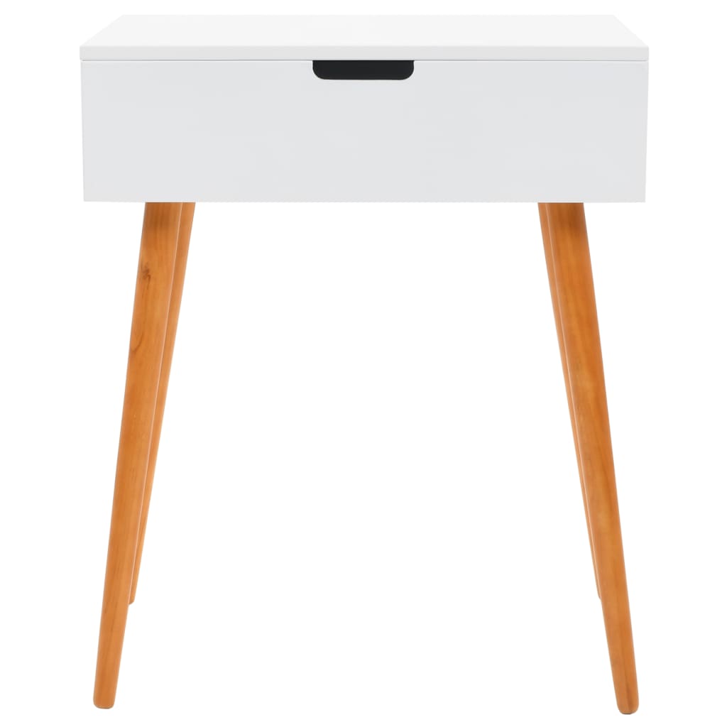 Dressing Table | White and brown | MDF, Glass, Pinewood, Metal | Medium