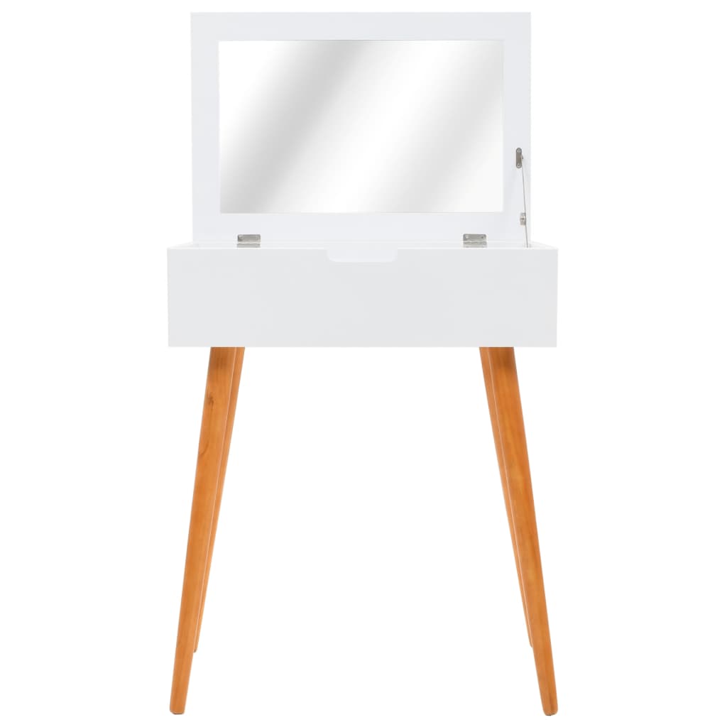 Dressing Table | White and brown | MDF, Glass, Pinewood, Metal | Medium