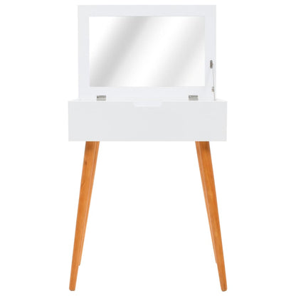 Dressing Table | White and brown | MDF, Glass, Pinewood, Metal | Medium