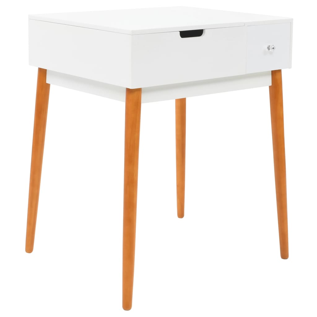 Dressing Table | White and brown | MDF, Glass, Pinewood, Metal | Medium