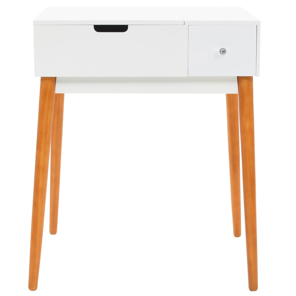 Dressing Table | White and brown | MDF, Glass, Pinewood, Metal | Medium