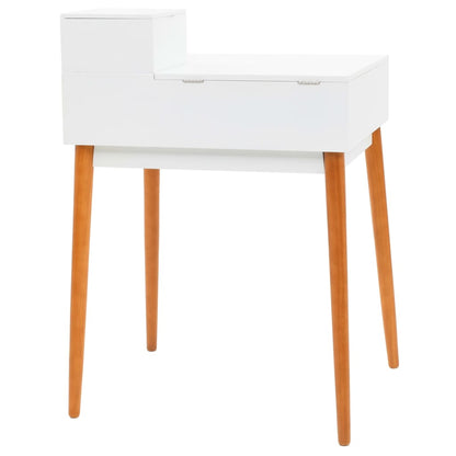 Dressing Table | White and brown | MDF, Glass, Pinewood, Metal | Medium