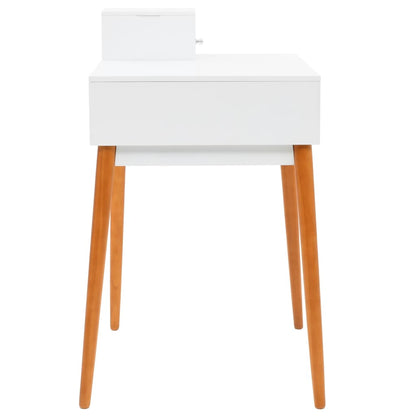 Dressing Table | White and brown | MDF, Glass, Pinewood, Metal | Medium