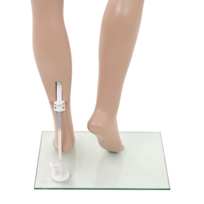 Sexy Female Mannequin with Glass Base Beige 70.9"