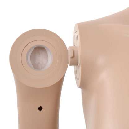 Sexy Female Mannequin with Glass Base Beige 70.9"