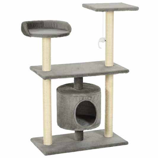 Cat Tree | Grey | Engineered wood | Medium | Cat Tree | Rectangular