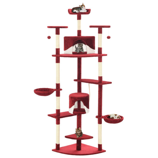 Cat Tree | Red and White