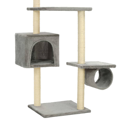 Cat Tree with Sisal Scratching Posts 260 cm Grey