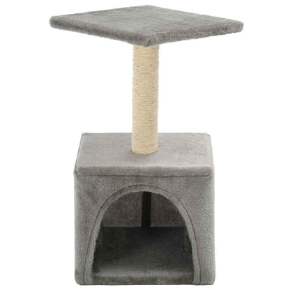 170537 vidaXL Cat Tree with Sisal Scratching Post 55 cm Grey